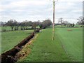 SJ3846 : Dismantled Wrexham and Ellesmere Railway near Cross Lanes by Jeff Buck