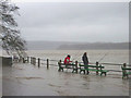 SD4578 : Anglers awash at Arnside by Karl and Ali