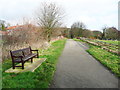 NZ9405 : The old railway track, Fylingthorpe by Humphrey Bolton