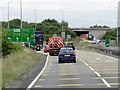 TL1971 : Westbound A14, Brampton Hut Interchange by David Dixon