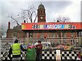 SJ9494 : Nascar racing on Hyde Civic Square by Gerald England