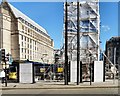 SJ8397 : Moving the Cenotaph by Gerald England