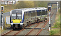 C9525 : Departure from Ballymoney station - April 2014(1) by Albert Bridge