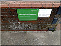 TM4190 : Beccles Pool Floodgate sign by Geographer