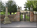 SK4635 : Churchyard gateway and war memorial, All Saints, Risley by Alan Murray-Rust