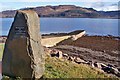 NG9140 : The Gunn Jetty and Memorial Stone, Lochcarron by Richard Dorrell