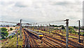 TL1898 : Peterborough Station: southward from Crescent Bridge 1992 by Ben Brooksbank