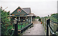 SH5639 : Porthmadog station, Welsh Highland Heritage Railway 1999 by Ben Brooksbank