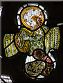 TQ7126 : Medieval stained glass fragment, Etchingham church by Julian P Guffogg