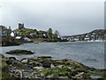 NR8768 : East Loch Tarbert and Tarbert Castle by Rob Farrow