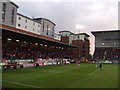 TQ3786 : Flats and grandstand at Leyton Orient F.C. by Richard Humphrey