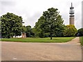 SD8304 : Heaton Park, Dower House and Communications Tower by David Dixon