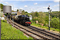 SO7482 : Train leaving Highley Station by David P Howard