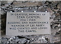 SS6949 : Beach chapel memorial tablet - Lee Abbey, North Devon by Martin Richard Phelan