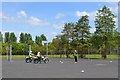 SP0766 : Motorcycle training on hard tennis/basketball courts off Matchborough Way, Redditch by Robin Stott