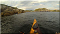 NM2919 : Heading for Traigh Gheal past Rubha Calachain by Andy Waddington