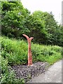 SJ9594 : Sustrans' milepost near Stockport Road by Gerald England