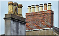 J3372 : Chimneys and chimney pots, University Road, Belfast (June 2014) by Albert Bridge