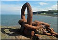 NX9718 : Whitehaven North Pier rusting chain by Steve  Fareham