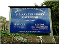 TL8046 : St. Mary the Virgin Church sign by Geographer