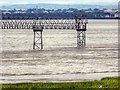 SJ4182 : Liverpool Airport Light Gantry, Mersey Estuary by David Dixon