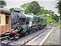 SU5832 : Steam Locomotive "Lord Nelson" at Alresford Station by David Dixon