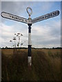 NT5371 : East Lothian County Council Fingerposts : Cockles Junction by Richard West