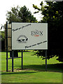 TL8527 : Sign at the entrance of Earls Colne Business Park by Geographer