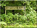 TM3097 : Seething Road sign by Geographer