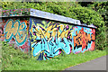 J3470 : Graffiti, Lagan towpath, Stranmillis, Belfast (August 2014) by Albert Bridge