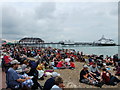 TV6198 : Eastbourne Pier with crowds on beach by PAUL FARMER