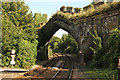 SH7877 : Railway arch through Conwy Town Walls by Richard Croft