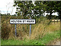 TM0636 : Holton St.Mary Village Name sign by Geographer