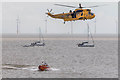 TM1714 : Air/Sea Rescue Demonstration, Sea King Helicopter, Clacton, Essex by Christine Matthews