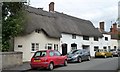 SP0943 : Fox on the roof at Bretforton by Christine Johnstone