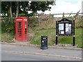 SK7373 : Telephone kiosk and notice board, East Markham by Alan Murray-Rust