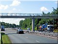 SJ8683 : Footbridge over the Wilmslow-Handforth Bypass at Handforth Dean by David Dixon