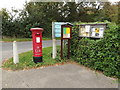 TM2687 : Village Hall George V Postbox & Notice Boards by Geographer