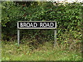 TM2588 : Broad Road sign by Geographer