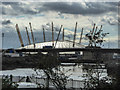 TQ3981 : Bow Creek with O2 Arena as seen from Canning Town, London by Christine Matthews