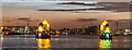 TQ4179 : The Thames Barrier at Sunset by Christine Matthews