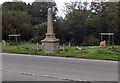 SO6212 : Obelisk and two royal trees in the centre of the Forest of Dean by Jaggery