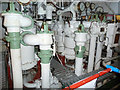 TQ3380 : HMS Belfast - forward engine room - air ejectors by Chris Allen