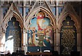 TQ3087 : St Saviour, Tollington - Reredos detail by John Salmon