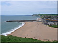 SY4690 : West Bay Harbour and Beach by Nigel Mykura