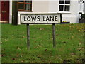 TM1178 : Lows Lane sign by Geographer