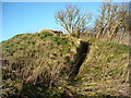 SU0669 : Entrance to WW2 gun emplacement in round barrow, north of West Down by Vieve Forward