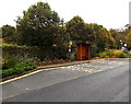 SJ2837 : Wooden shelter at Chirk Railway Station bus stop by Jaggery