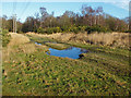 SU8459 : Waterlogged track, Yateley Common by Alan Hunt