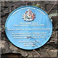 SJ9995 : Blue plaque for Edmund Shaa by Gerald England